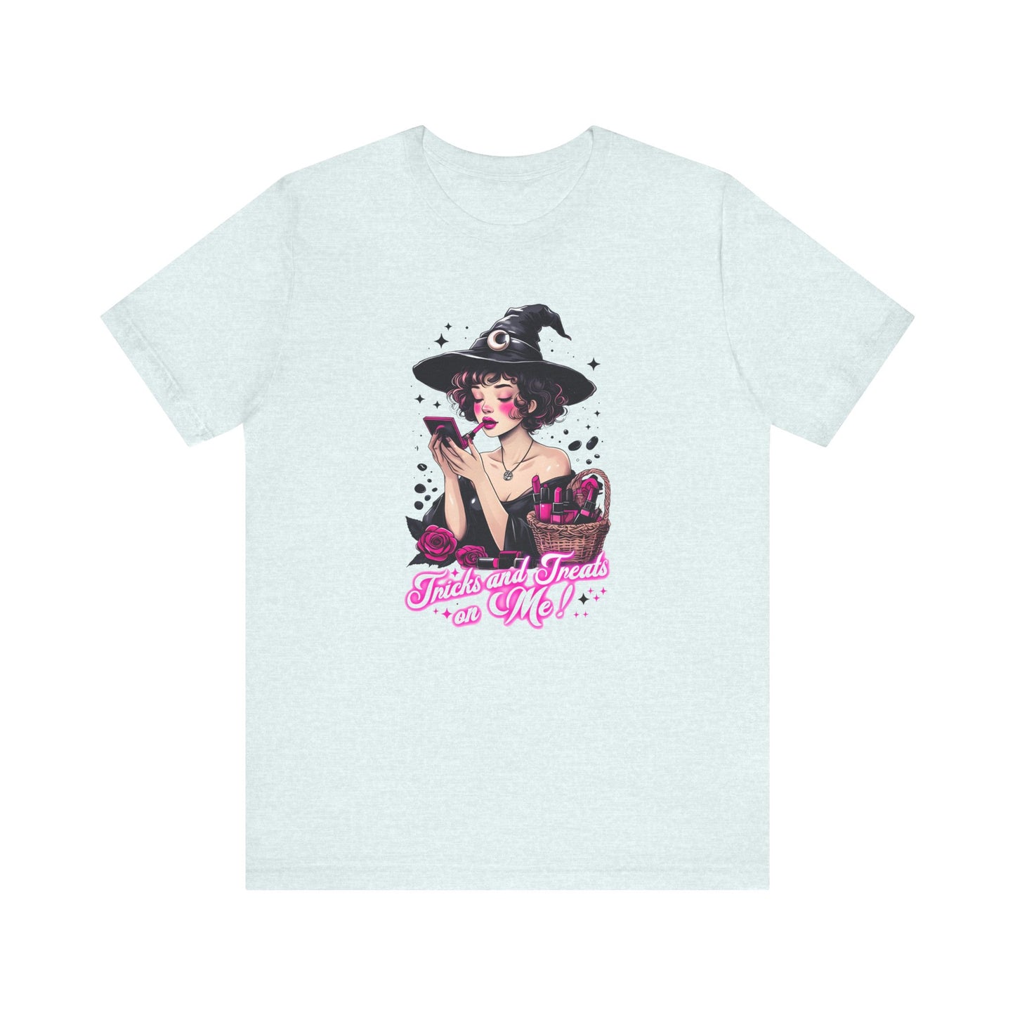 Tricks and Treats on me! Halloween Pink Tease tee shirt