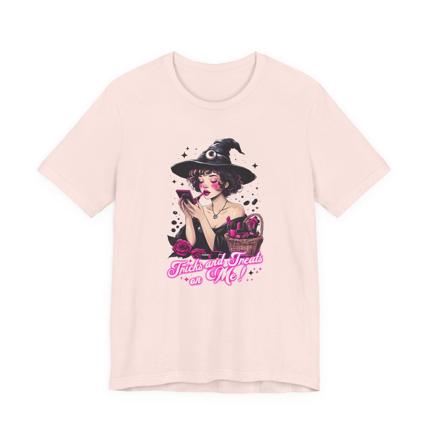 Tricks and Treats on me! Halloween Pink Tease tee shirt