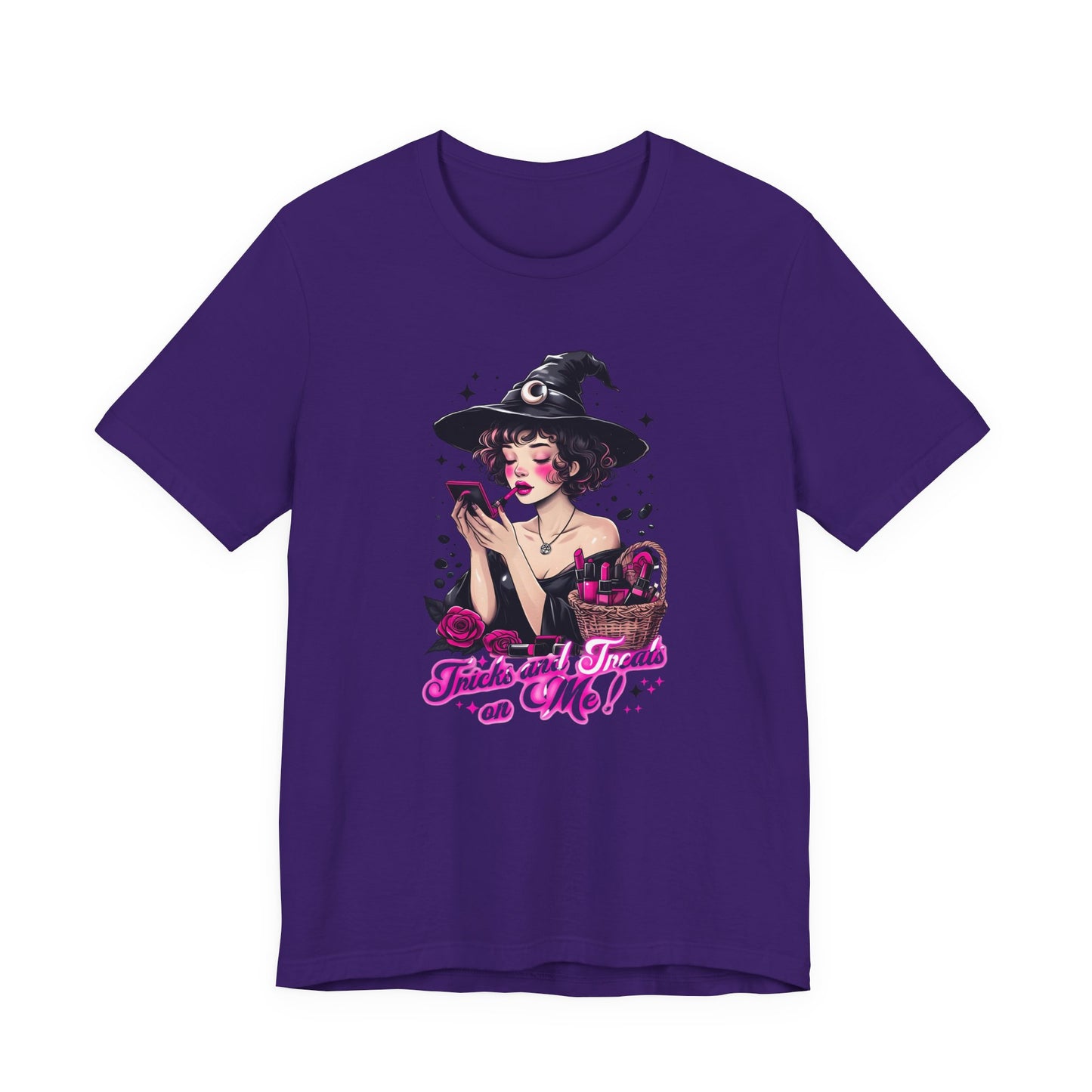 Tricks and Treats on me! Halloween Pink Tease tee shirt