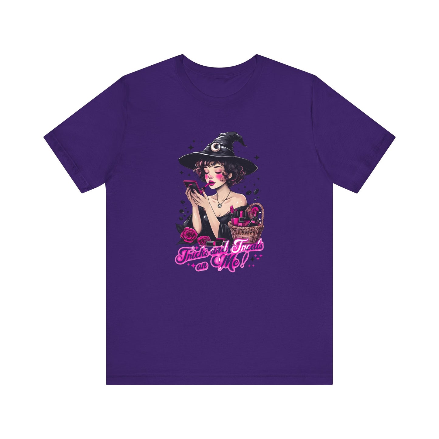 Tricks and Treats on me! Halloween Pink Tease tee shirt