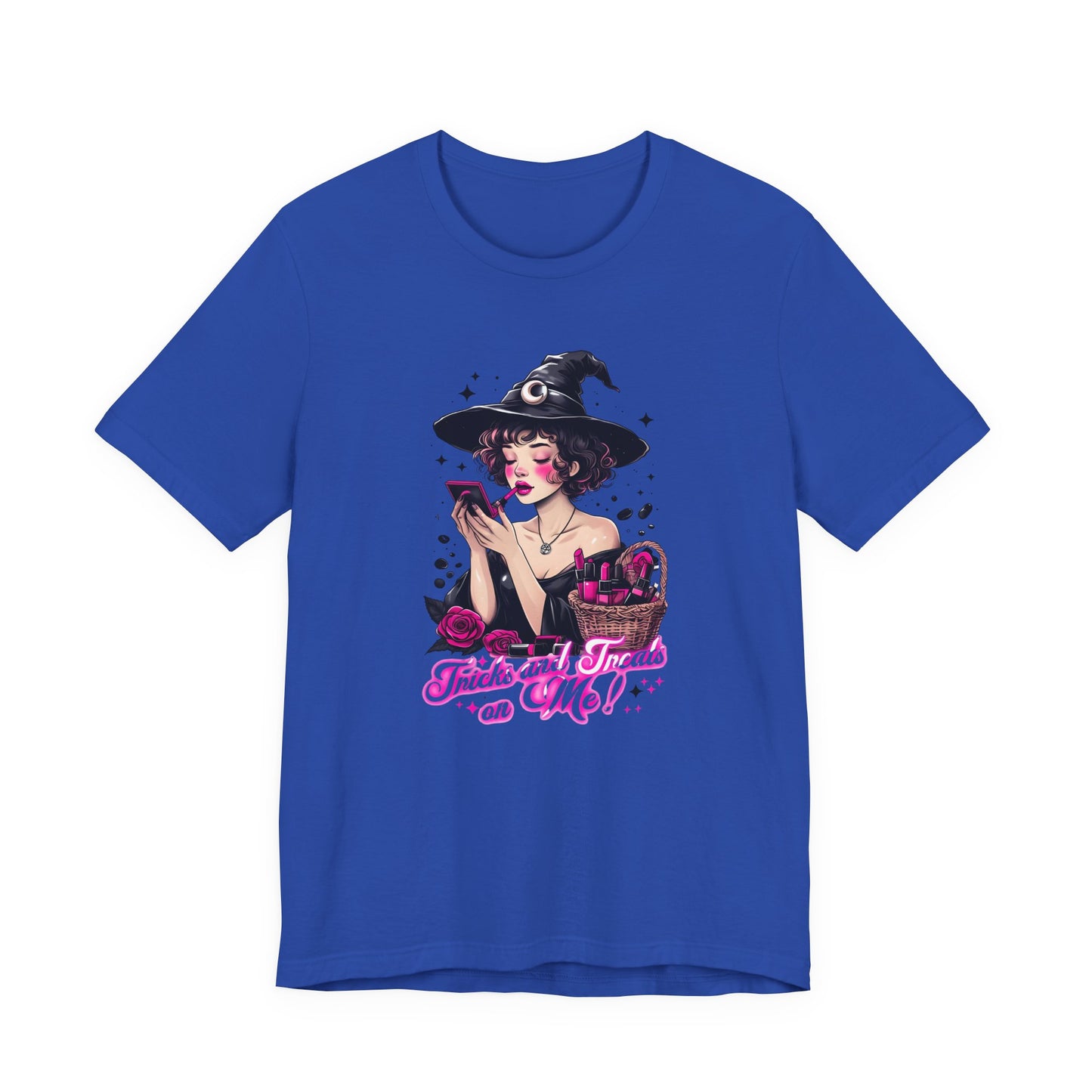 Tricks and Treats on me! Halloween Pink Tease tee shirt