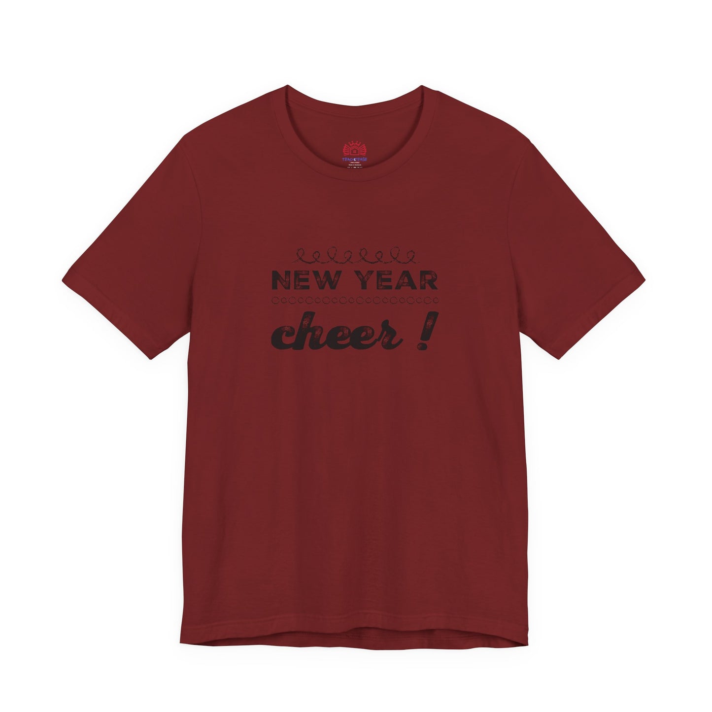 New Year Cheer T-Shirt — Retro Script Holiday Celebration Tee
