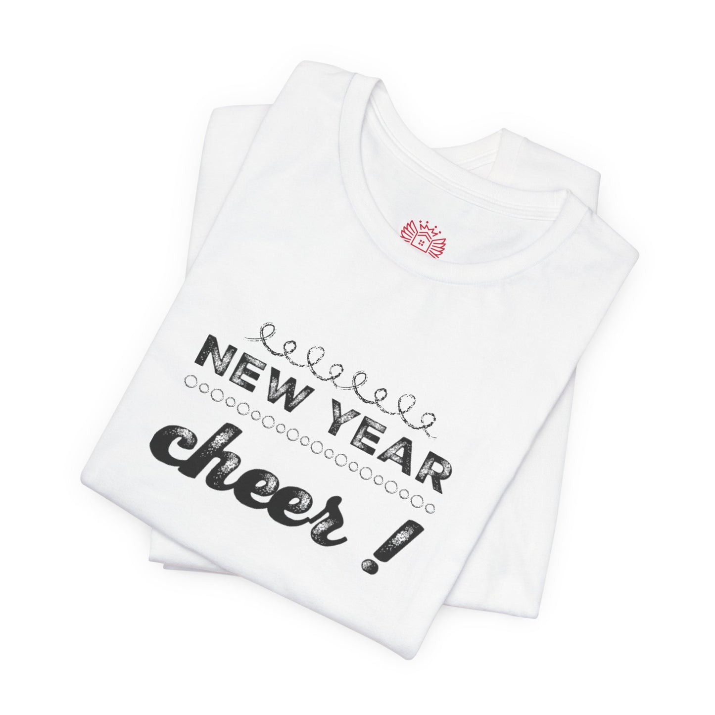 New Year Cheer T-Shirt — Retro Script Holiday Celebration Tee