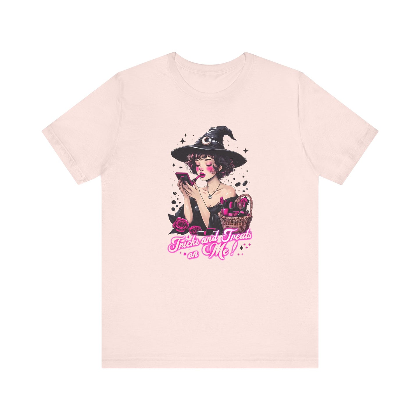 Tricks and Treats on me! Halloween Pink Tease tee shirt