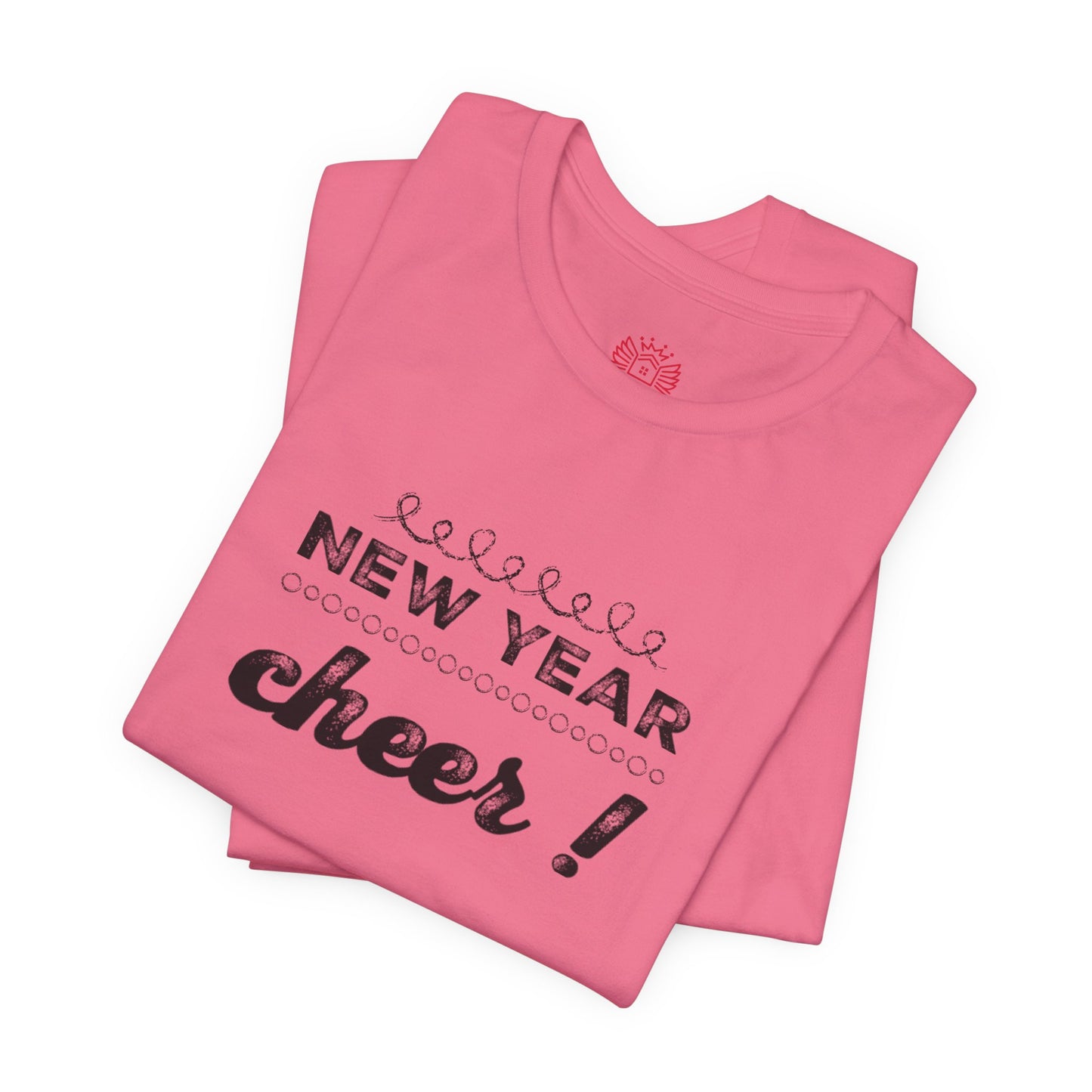 New Year Cheer T-Shirt — Retro Script Holiday Celebration Tee