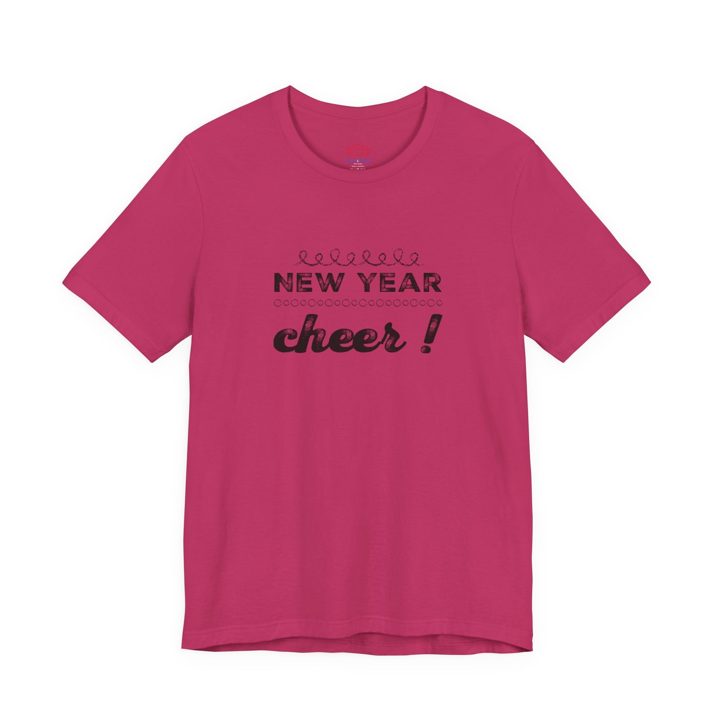 New Year Cheer T-Shirt — Retro Script Holiday Celebration Tee
