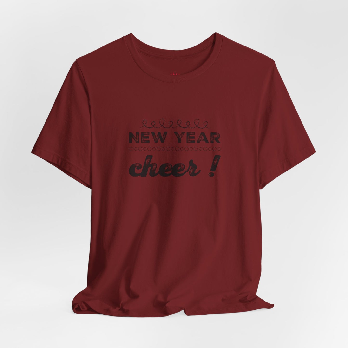 New Year Cheer T-Shirt — Retro Script Holiday Celebration Tee