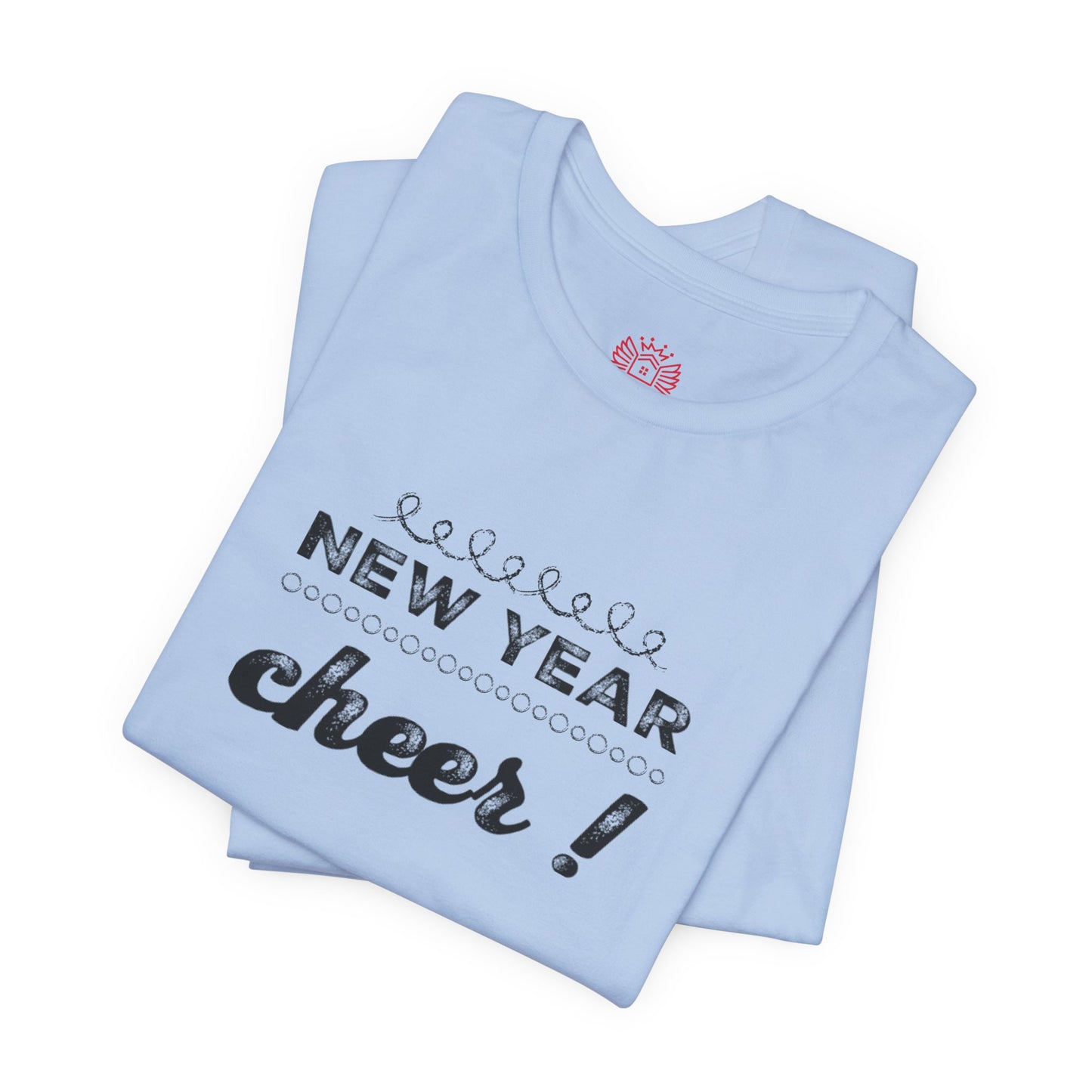 New Year Cheer T-Shirt — Retro Script Holiday Celebration Tee