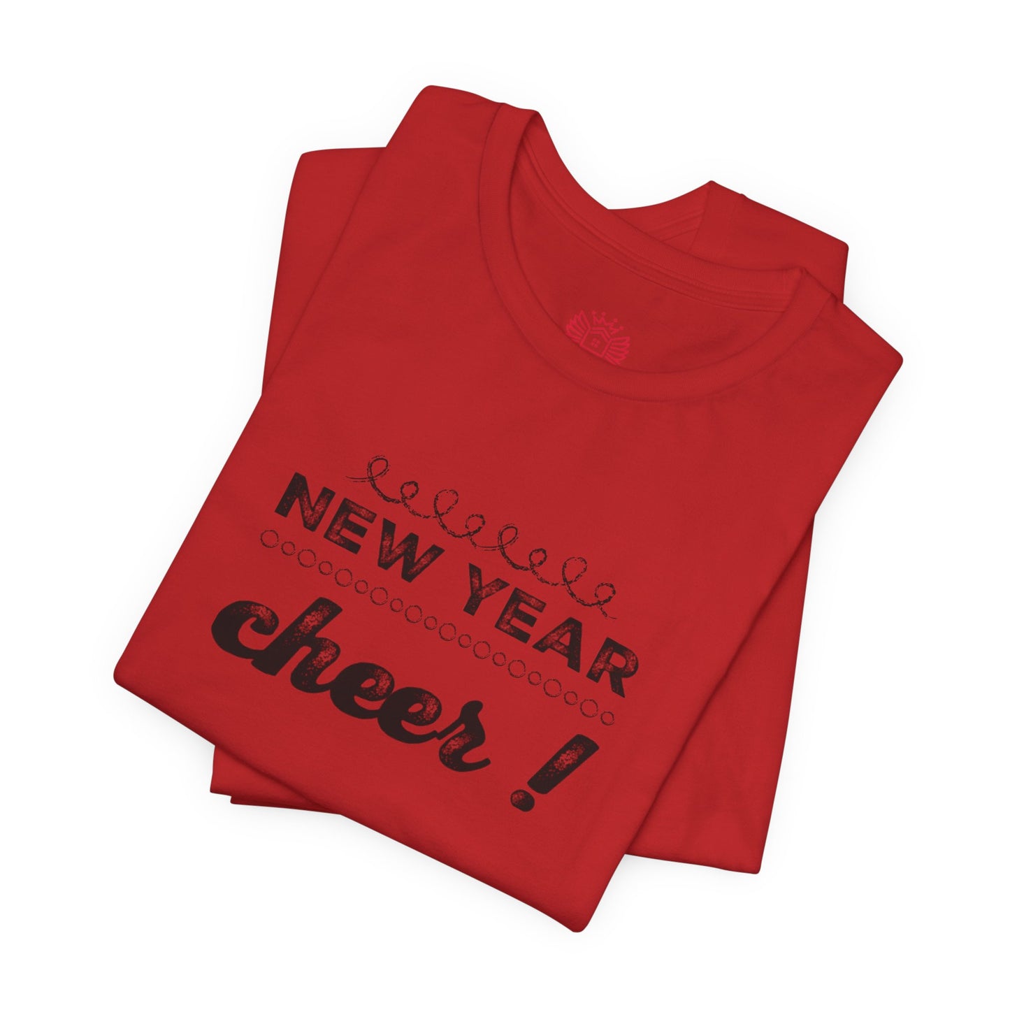 New Year Cheer T-Shirt — Retro Script Holiday Celebration Tee