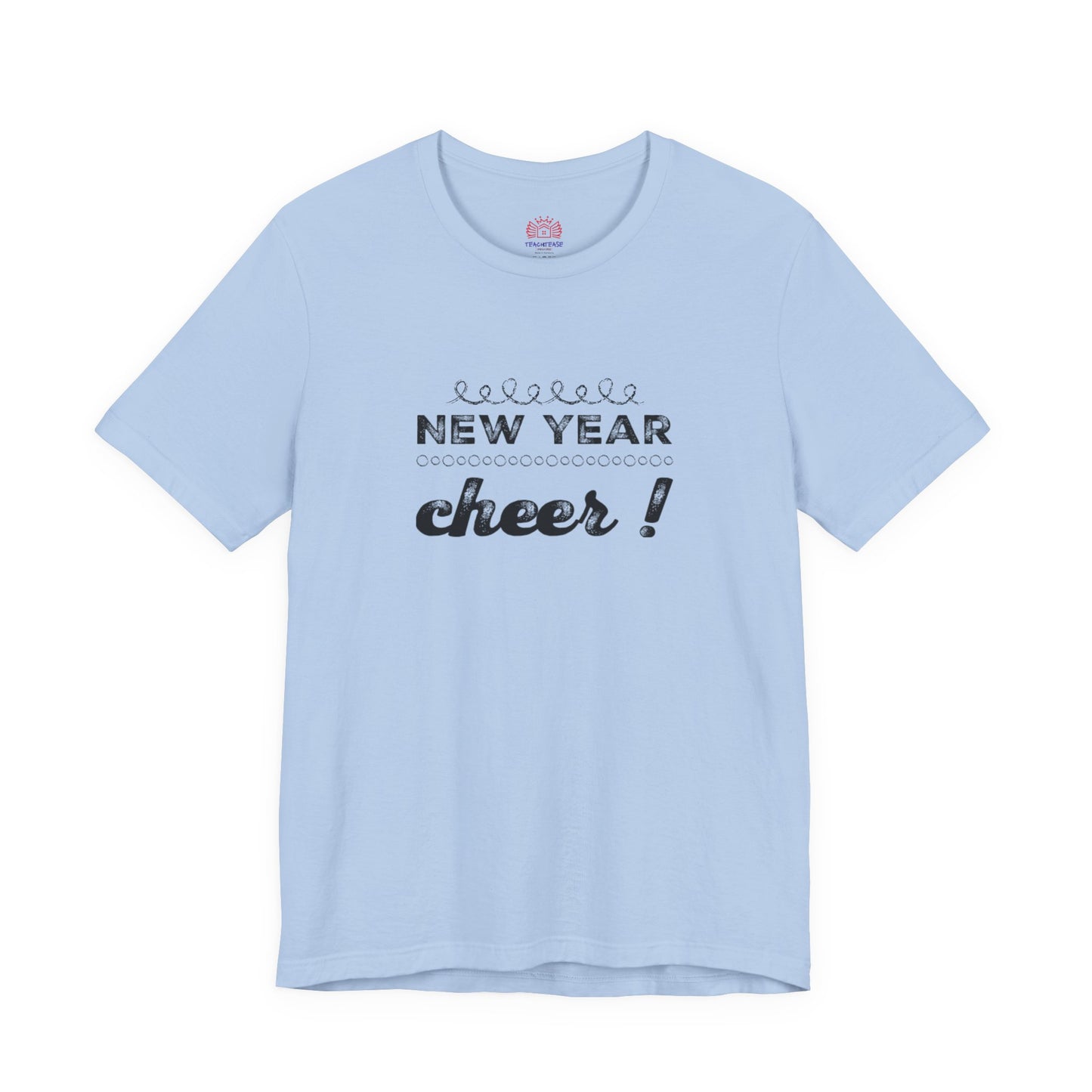 New Year Cheer T-Shirt — Retro Script Holiday Celebration Tee