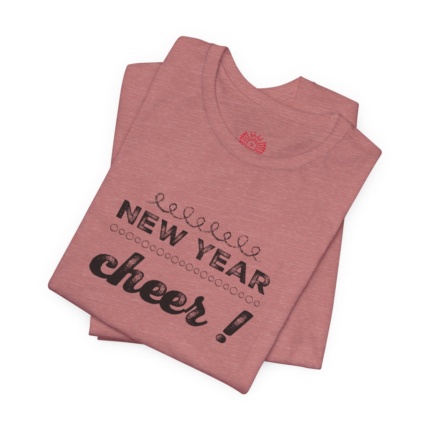 New Year Cheer T-Shirt — Retro Script Holiday Celebration Tee