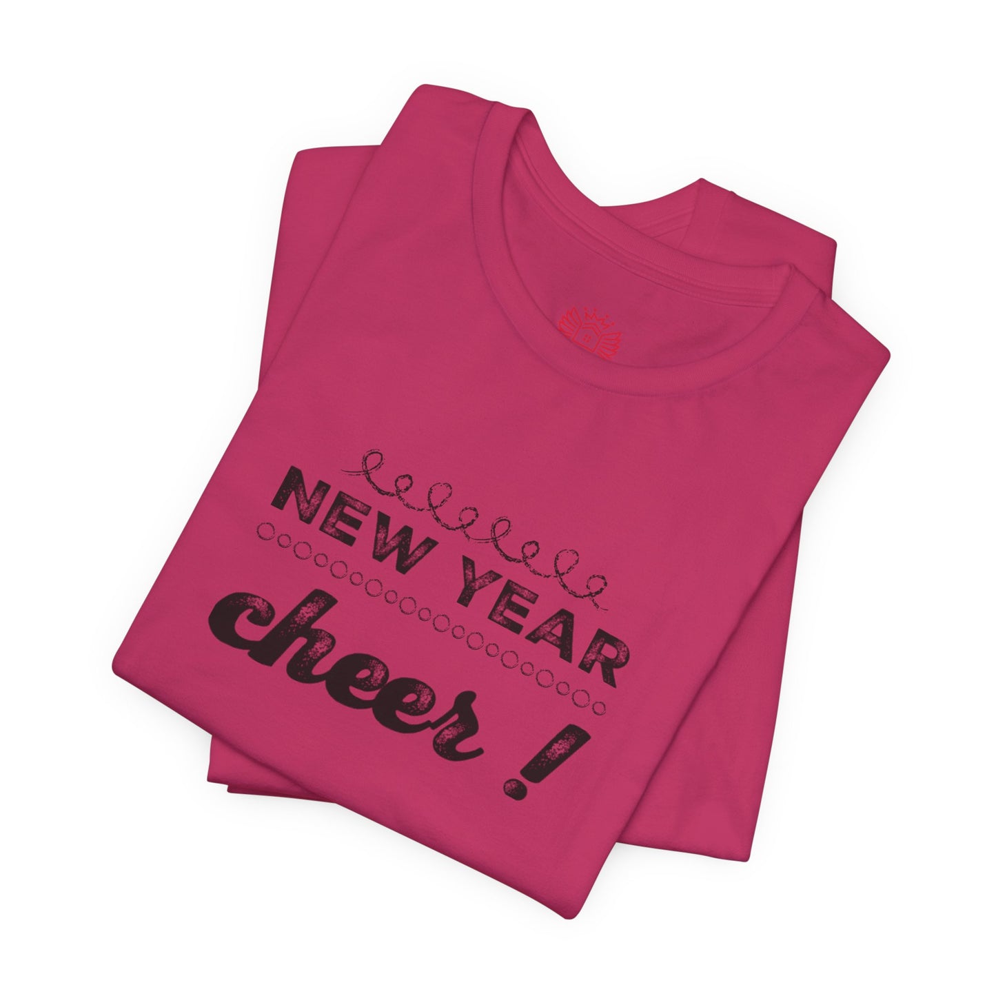 New Year Cheer T-Shirt — Retro Script Holiday Celebration Tee