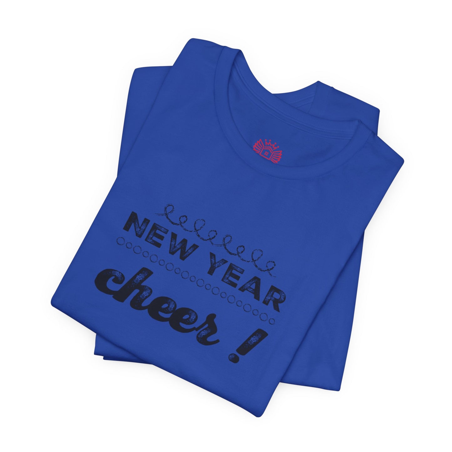 New Year Cheer T-Shirt — Retro Script Holiday Celebration Tee