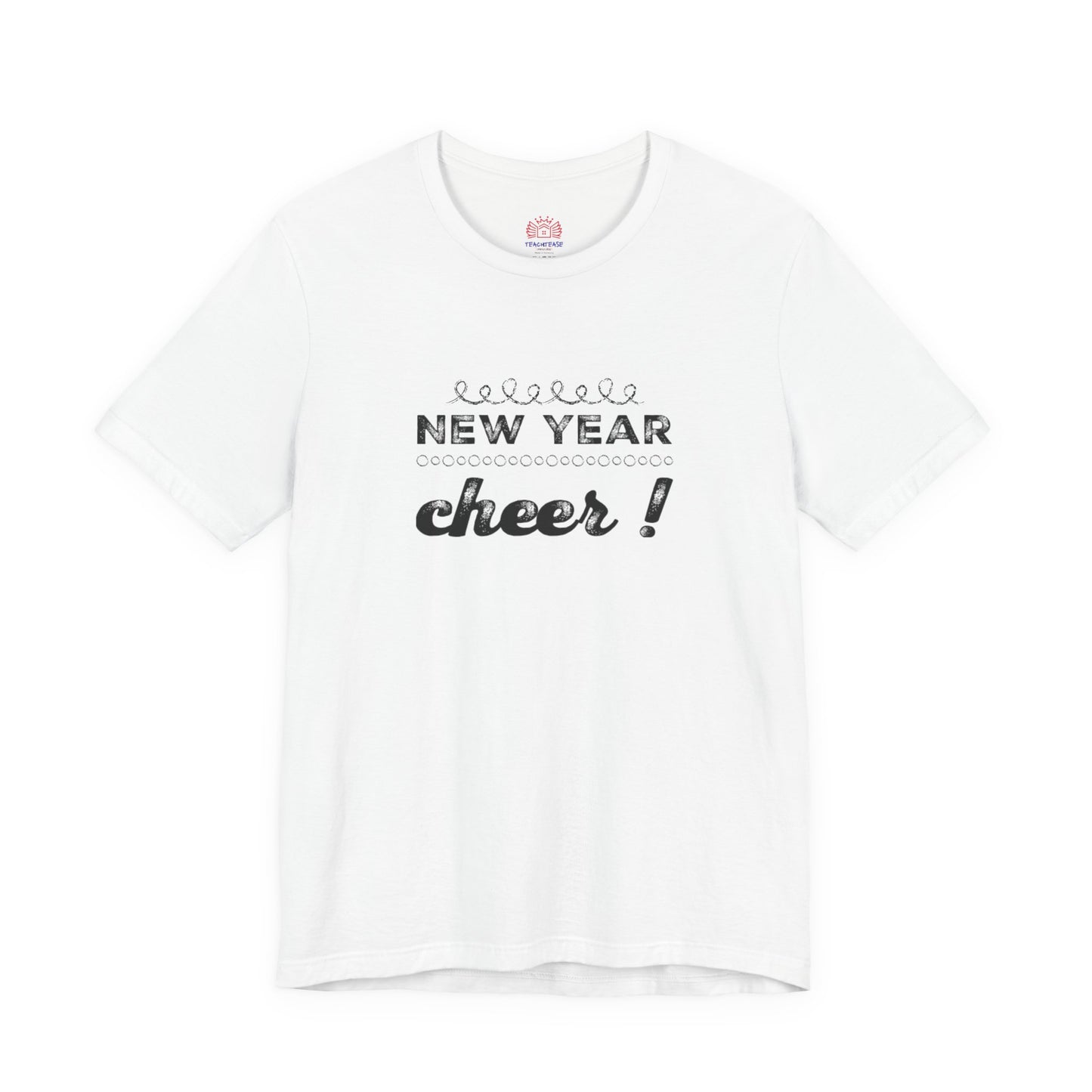 New Year Cheer T-Shirt — Retro Script Holiday Celebration Tee
